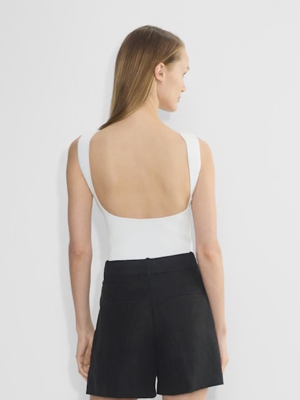 Aritzia Babaton Sculpt Leading Top - Rib Knit Scoop-Back Boatneck top